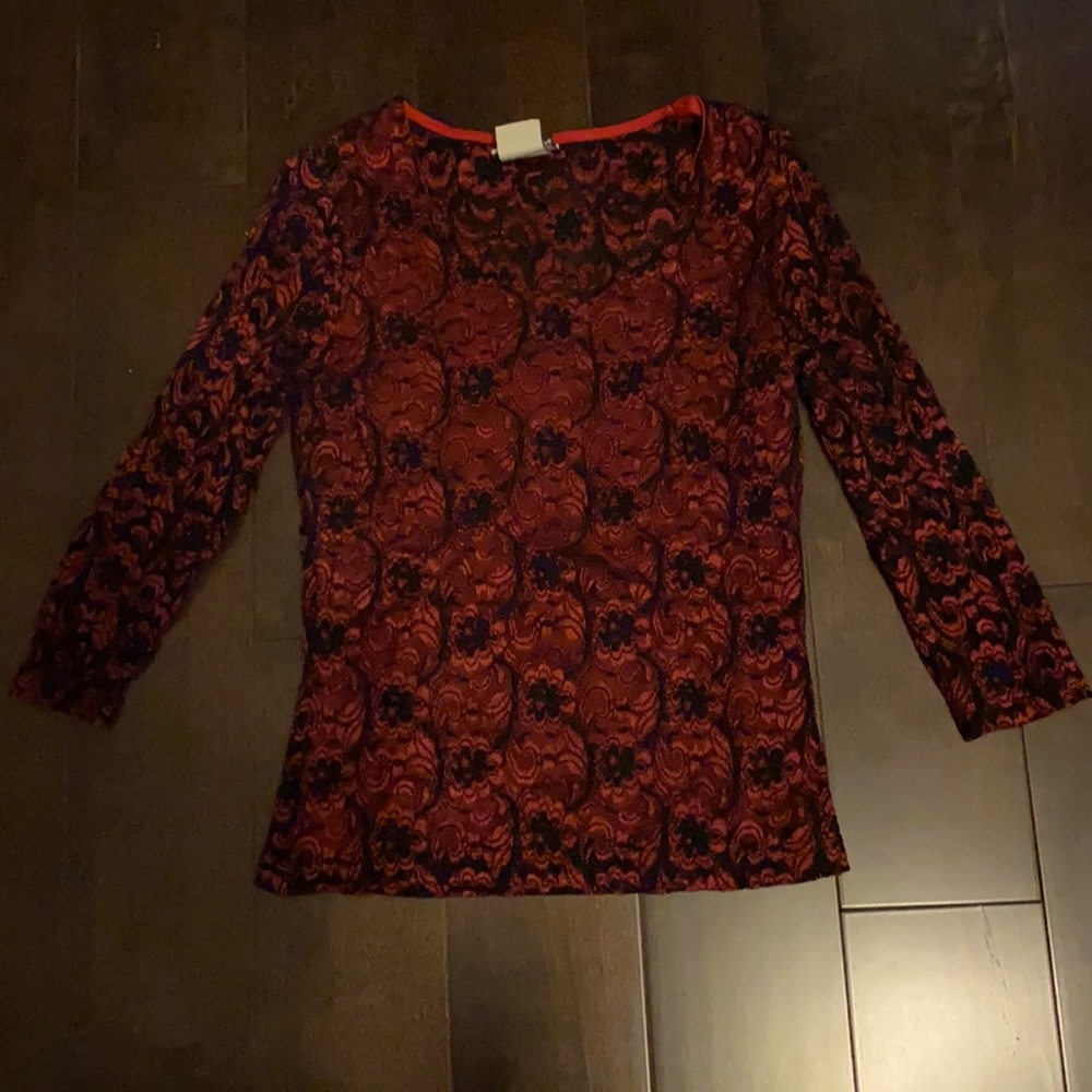 Fashion Bug Size Large Lace Look Shirt